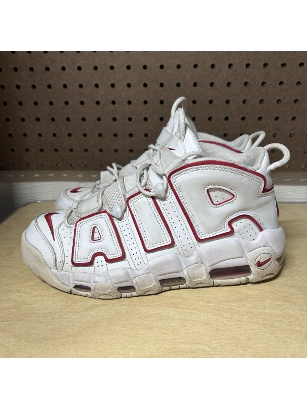 Nike Air More Uptempo White Varsity Red 2018 921948-102 Men's Sneaker